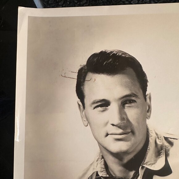 Vintage 1961 "The Last Sunset" Rock Hudson Black & White Headshot Universal Inte - Picture 6 of 13